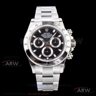 ARF 904L Rolex Cosmograph Daytona 40 Swiss 4130 Watches - Stainless Steel Case,Black Dial